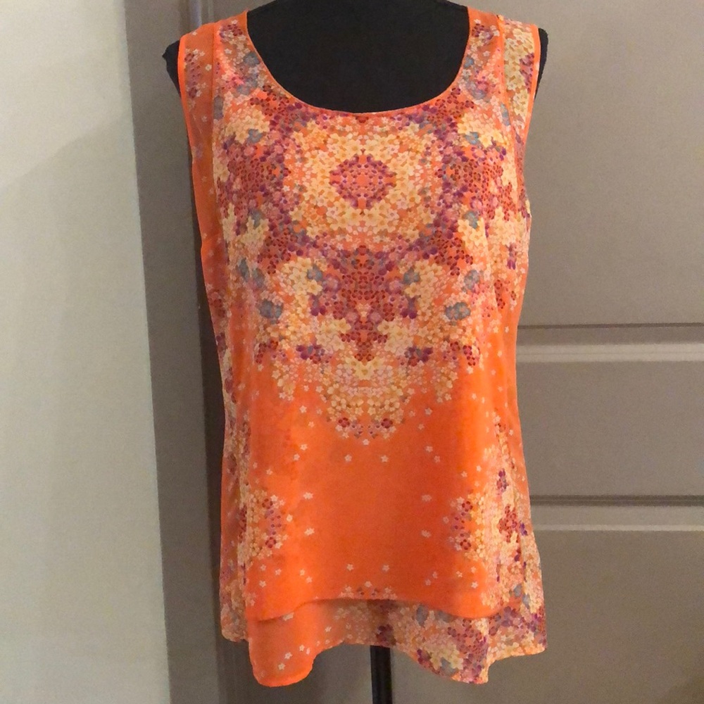 Cabi Floral Sleeveless Blouse
